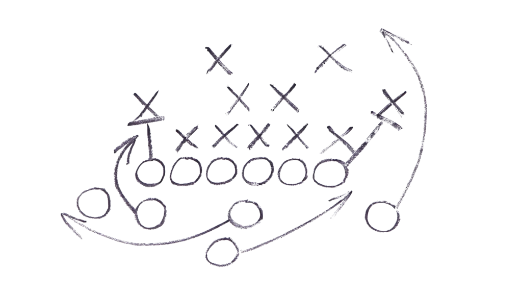 Ball game strategy diagram