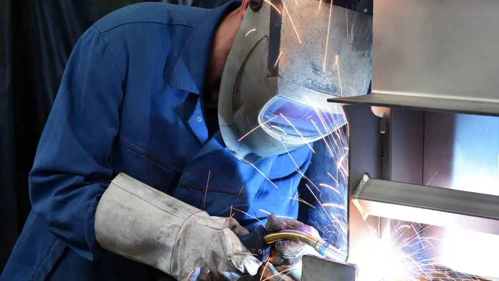 Millwright fabricating a custom installation
